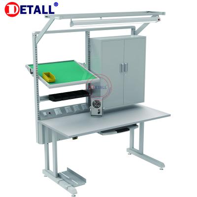 China Garage Electrical Bench Work Machinery Repair Shops Detall Industry Lab ESD Antistatic Work Table for sale