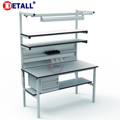 China Detall- Adjustable Steel Workbench Cabinet Shuttle Worktable Mobile Phone Repair Table (Height) for sale