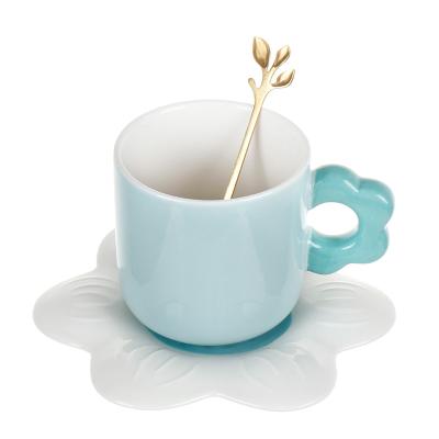 China Sustainable Advanced Design Porcelain Cappuccino Espresso Coffee Cup And Saucer for sale