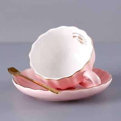 China Exquisite Funny Viable Novelty Birthday Gift 250ml Coffee Cup And Saucer Set for sale