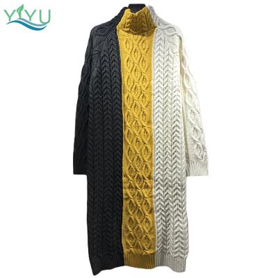 China Colorful Autumn&Winter Fashion Women's Breathable Sweater Sets Pullover Sweater Long Dress for sale