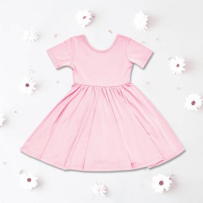 China Breathable Summer Little Girls Dresses Kids Bamboo Dress Sleeveless Girls Floral Dress Birthday Dresses Cool Girls Flower Dress for sale