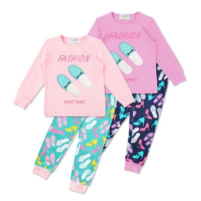 China Other Children Baby Outfits Boy Girl Long Sleeve Print Long Pants 2pcs Tracksuit Clothes for sale