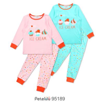 China Casual Cute Printed Girls Outfits Long Sleeve Children Clothing Sets Shirt Long Pants Girls Sleep Top Pajamas for sale