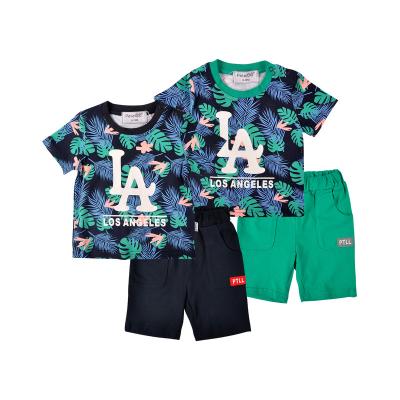 China Casual Baby Boy Sets Summer Boys Clothes Sets Short Sleeve T-shirt+Shorts Pants Cotton Sports Suits Cartoon Ins Kids Clothing for sale