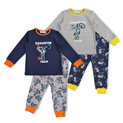 China Large 100% Cotton Pajamas Baby Boy Cartoon Pajamas Set Kids Boys Girls Casual RTS Kids Pajamas Set for sale