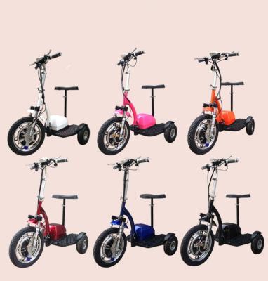 China 500w three wheel unisex scooter foldable electric tricycle with lithium battery for sale