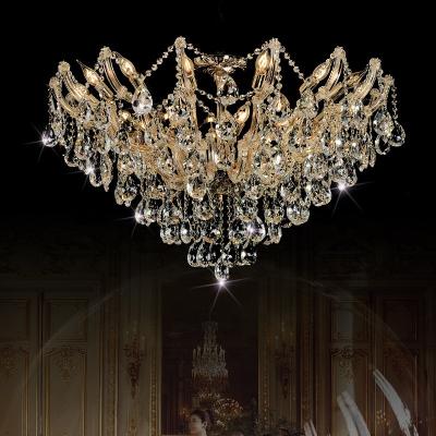 China High Quality European Luxury K9 Suspended Crystal Chandelier Ceiling Light for sale