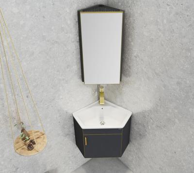 China New Design Eco-friendly Modern Large Mirror Wall Mounted Bathroom Vanity Toilet Cabinet Set Ceramic Waterproof Wash Basin for sale