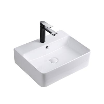 China 2020 Modern Hot Sale European Ceramic Basin New Style Design Square Slim Wash Basin for sale