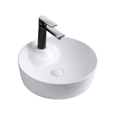 China 2020 Modern Hot Sale European Style Slim Design Round Ceramic Shape Above Counter Wash Basin Sink for sale