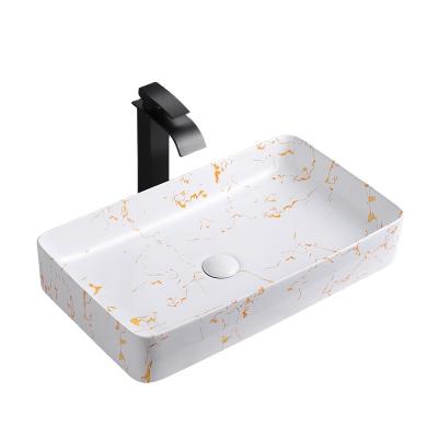 China Modern Cheap Countertop Bathroom Cabinet Fashion Marble Pedestal Sink for sale