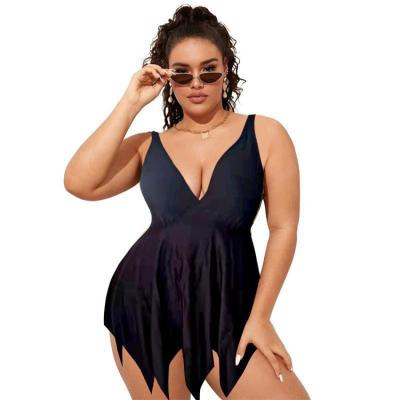 China Sexsi Breathable Black Bikini Plus Size Bikini Ladies Swimsuit Plus Size Tankini for sale