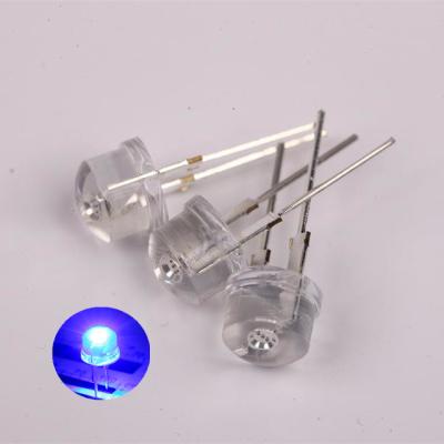 China 8mm Led Diode , 0.5W 1000PCS 150MA 8MM Straw Hat Dip White Led Diode 30-32MCD RQ05-1002 for sale