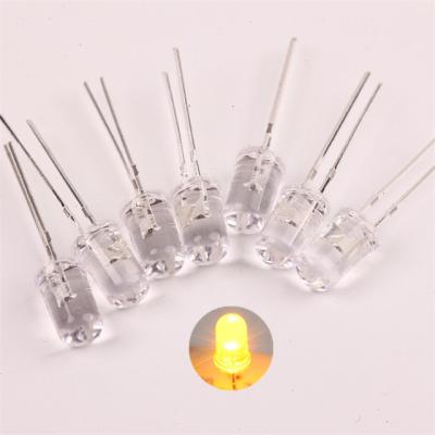 China ultra bright yellow led / 5mm through hole 5mm roundhead dip led 5mm led for sale