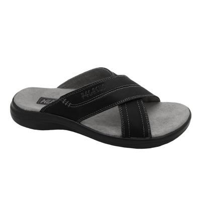 China New Item Breathable Cross Strap Ring Casual Home Indoor Outdoor Leather Slippers for sale