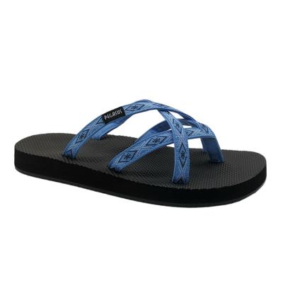 China Wholesale Custom Fashion Trend Summer Custom Soft Plain Straps Slipper For Ladies for sale