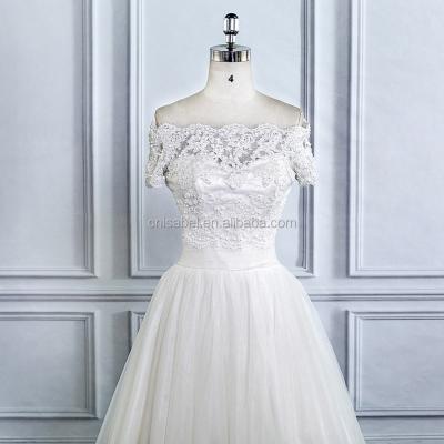 China Breathable AL16108 New Line White Wedding Dress Fat Waist Wedding Dress for sale