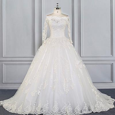 China AL16104 New Arrival 2017 Breathable Elegant Lace 3/4 Sleeve Porcelain Wedding Dresses Trumpet Wedding Dresses for sale