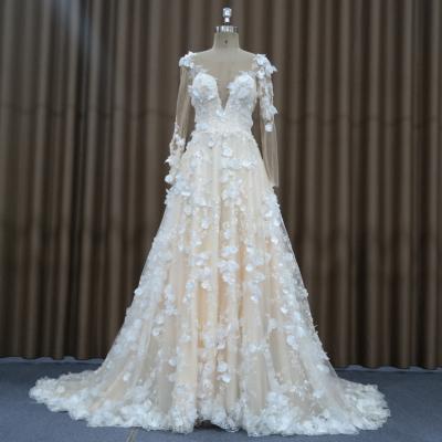 China SW16659 breathable elegant off the shoulder China made wedding dresses high quality dress with lace wedding dress for sale