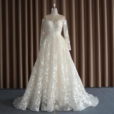 China High Quality Breathable SW16672 Off The Shoulder Lace Beading Short Sleeve Bridal Wedding Dresses for sale