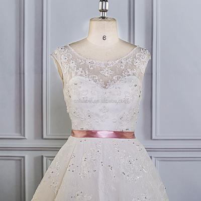 China SW16612 Breathable Embroidered Tulle Heavy Beaded Prom Party New Fashion Wedding Dress for sale