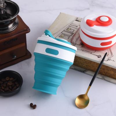 China Silicon + Convenient PP Silicone Folding Outdoor Coffee Cup Food Grade Silicone Water Cup for sale