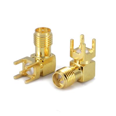 China Right Angle RF RPSMA-KWE RP SMA Female Connector for sale