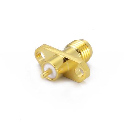 China RF 2 Hole Flange Mount SMA Female Connector for sale