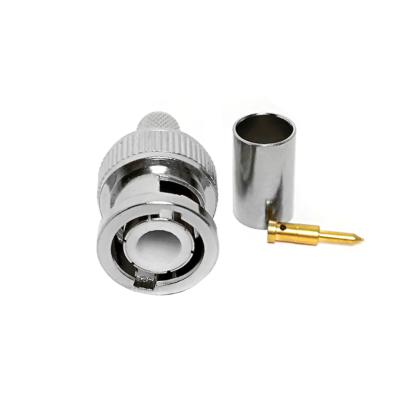 China Straight Male RF Crimp RF BNC Coaxial Connector For LMR300 LMR400 for sale