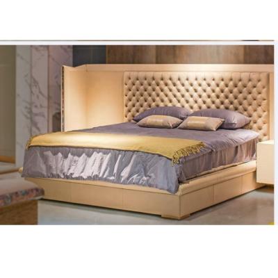 China (Size) Adjustable Tufted Headboard With Frame Platform Bedroom Furniture Luxury Beds for sale