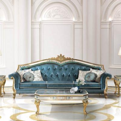 China (Height) Adjustable Lounge Noble Sofa Set 6 Seater Sofa Antique Hand Carved Empire Royal Furniture Luxurious Sofa Set for sale