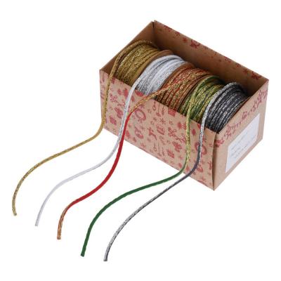 China New Recyled Christmas Multicolor Combination Set Greeting Card Bandage Ribbon Rope Decoration Gift Wrapping for sale