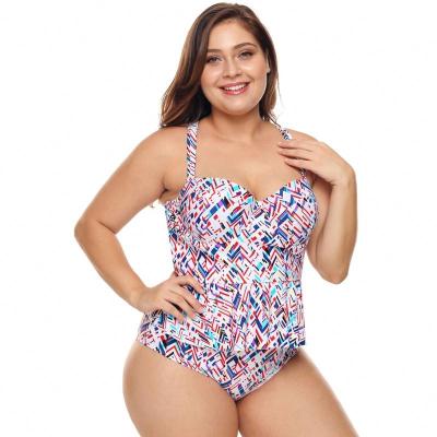 China Big Plus Size Women's Bikini 2021 New Arrival Plus Size Women's Swimwear Swimwear Swimsuit Plus Size Beach Big Plu for sale