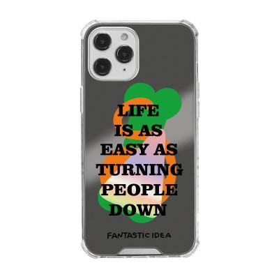 China Cool Shockproof Fashion Color Block Text Mirror Printing Makeup Phone Case For Iphone 13 Pro Max Mirror 12 Phone Case for sale