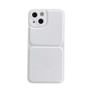 China New Shockproof Simple English White Refrigerator Case For iPhone 11 12 13 Pro XS XR XS Max Air Cushion Drop Proof Phone CoverHot Sale p for sale