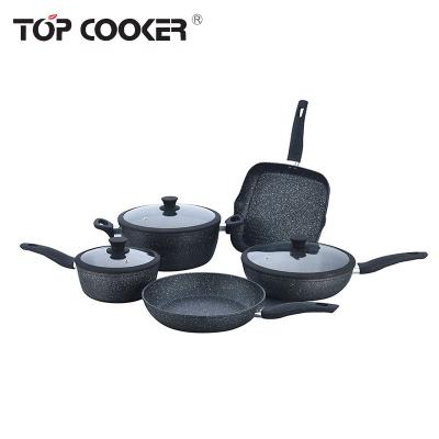 China Viable Ball Cookware Blow Marble Stone Cladding Set for sale