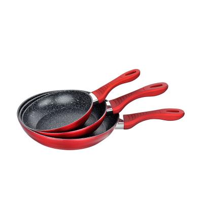 China Durable Forged Aluminum Non Marble Stick Coating Honeycomb Frying Pan Set for sale