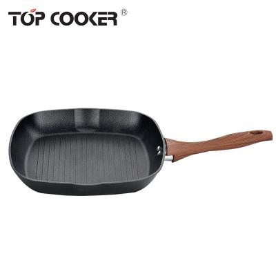 China Durable Forged Aluminum Non Stick Liner Barbecue Grill Pan for sale