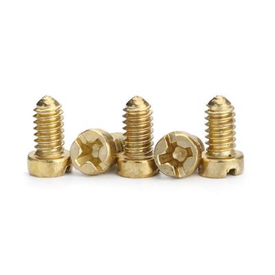 China Pan Wholesale Price Yellow Zinc Plated Carbon Steel Chipboard Screws Round Head OEM Metal Screw for sale