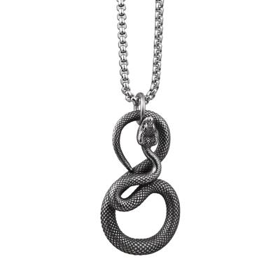 China Hiphop Jewelry RTS Animal Jewelry Stainless Steel Cobra Snake Silver Plated Pendant Chosen For Hip Hop Style for sale