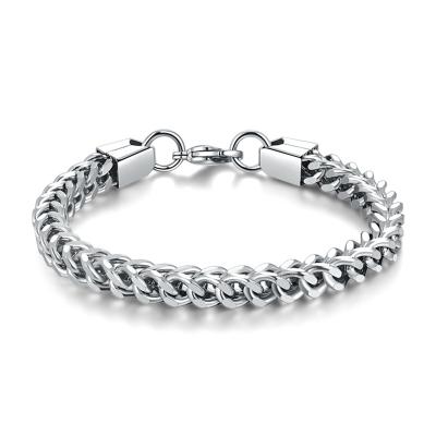 China Hot Selling Men's Jewelry Stainless Steel 3/4/5/6mm Chunky Cuban Franco Bracelet For Hiphop Chosen RTS Jewelry for sale