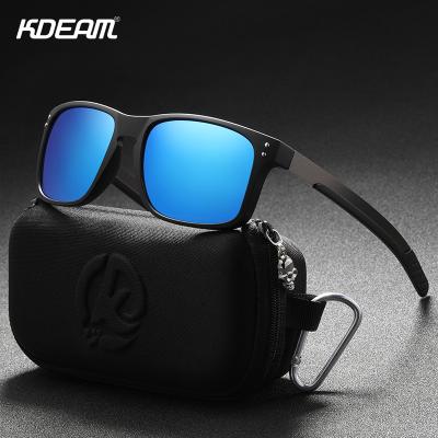 China Fashion Sunglasses Kdeam Men Shape Sunglasses TR90 Outdoor Polarized Laser Logo Sunglass KD117 Sun Glass Metal Temples for sale