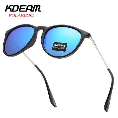 China Classic Fashion Sunglasses KDEAM Outdoor Brand Design Round Frame Sunglasses Polarized Logo Sunglass Custom KD4171 for sale