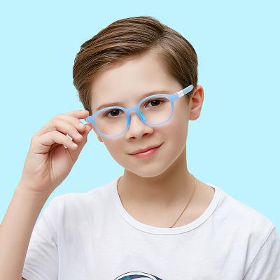 China Anti-blue Light Silicone TR90 Kids Optical Glasses Kids Eyeglasses Prescription Blue Light Blocking Glasses for sale