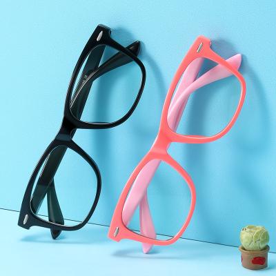 China Anti Blue Light Anti Fatigue Eyesight Blue Light Blocking Glasses for Kids Boys Girls Square Light Eyesight Computer Protection Oval Glasses for sale