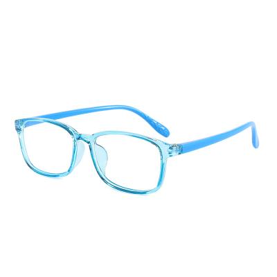 China 2022 New Fashion TR90 Kids Square Flexible Cute Children Glasses Anti-blue Light Blue Light Blocking Eyeglasses Optical Glasses for sale