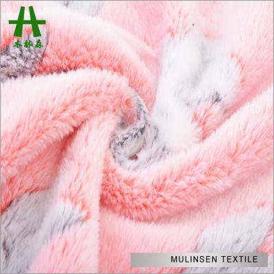 China Anti Pill Mulinsen Textile Plain Coral Fleece Offset Printing Rabbit 100% Polyester Velvet Fabric for sale