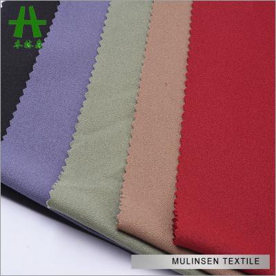 China Anti Pill Mulinsen Textile 100D 4 Way Stretch Polyester Moss Crepe Fabric for sale