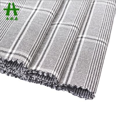 China High Quality Gray Stretch Mulinsen Textile Plaid Yarn Dyed Jacquard Bengaline Fabric For Clothes for sale